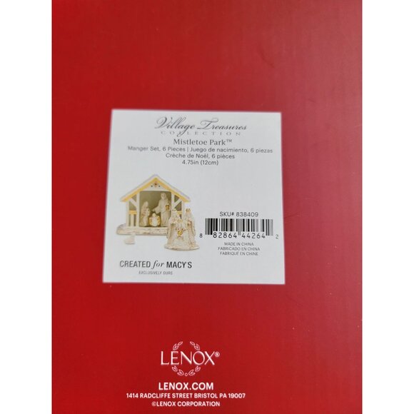 Lenox NEW Manger nativity scene mistletoe Park set Xmas enesco - Picture 3 of 6